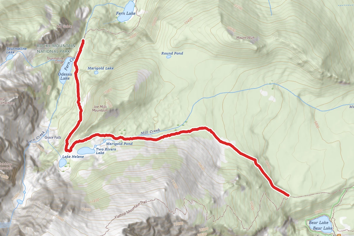 Odessa Lake - Flattop Mtn. Junc.