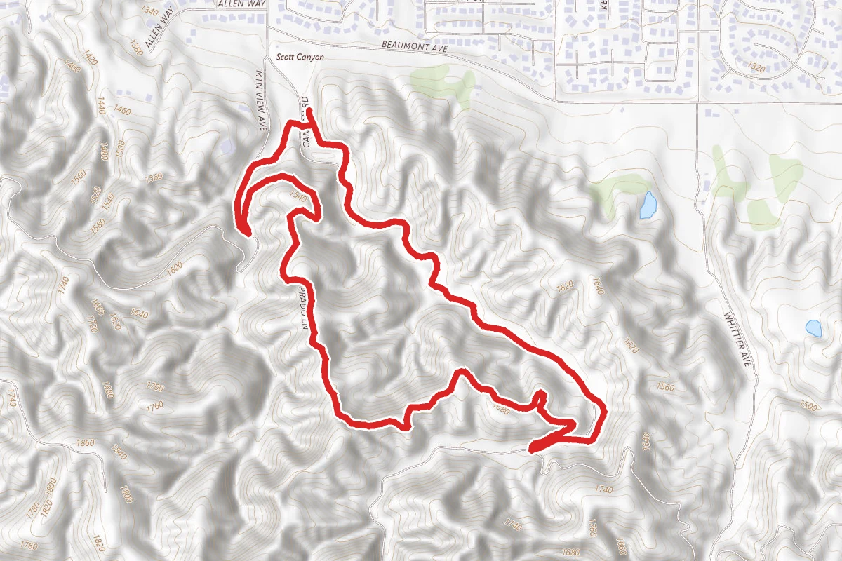 Razor Ridge Trail and Canyon Road Loop