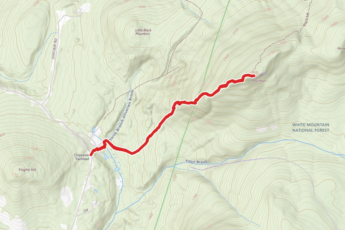 Black Mountain via Chippewa Trail