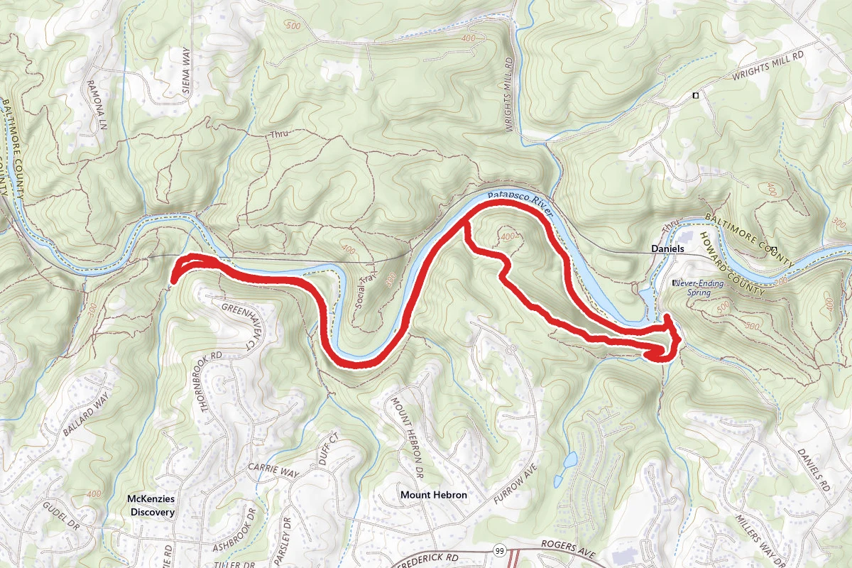 Old Main Line and Daniels Loop Trail
