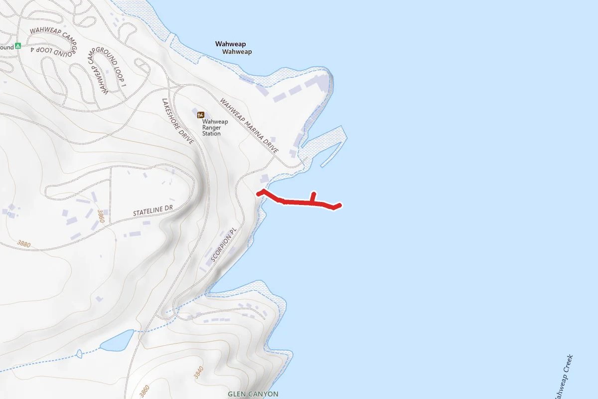 Wahweap Marina Parking Walkways