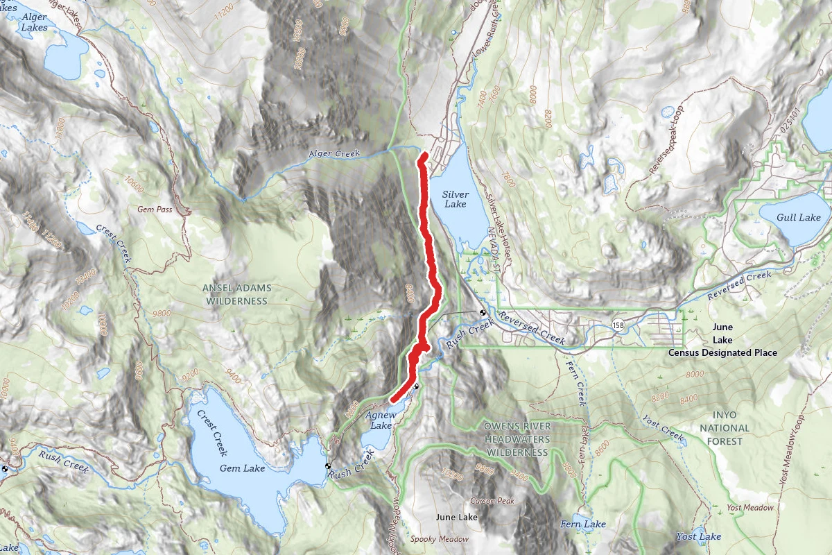 Rush Creek Trail to Agnew Lake