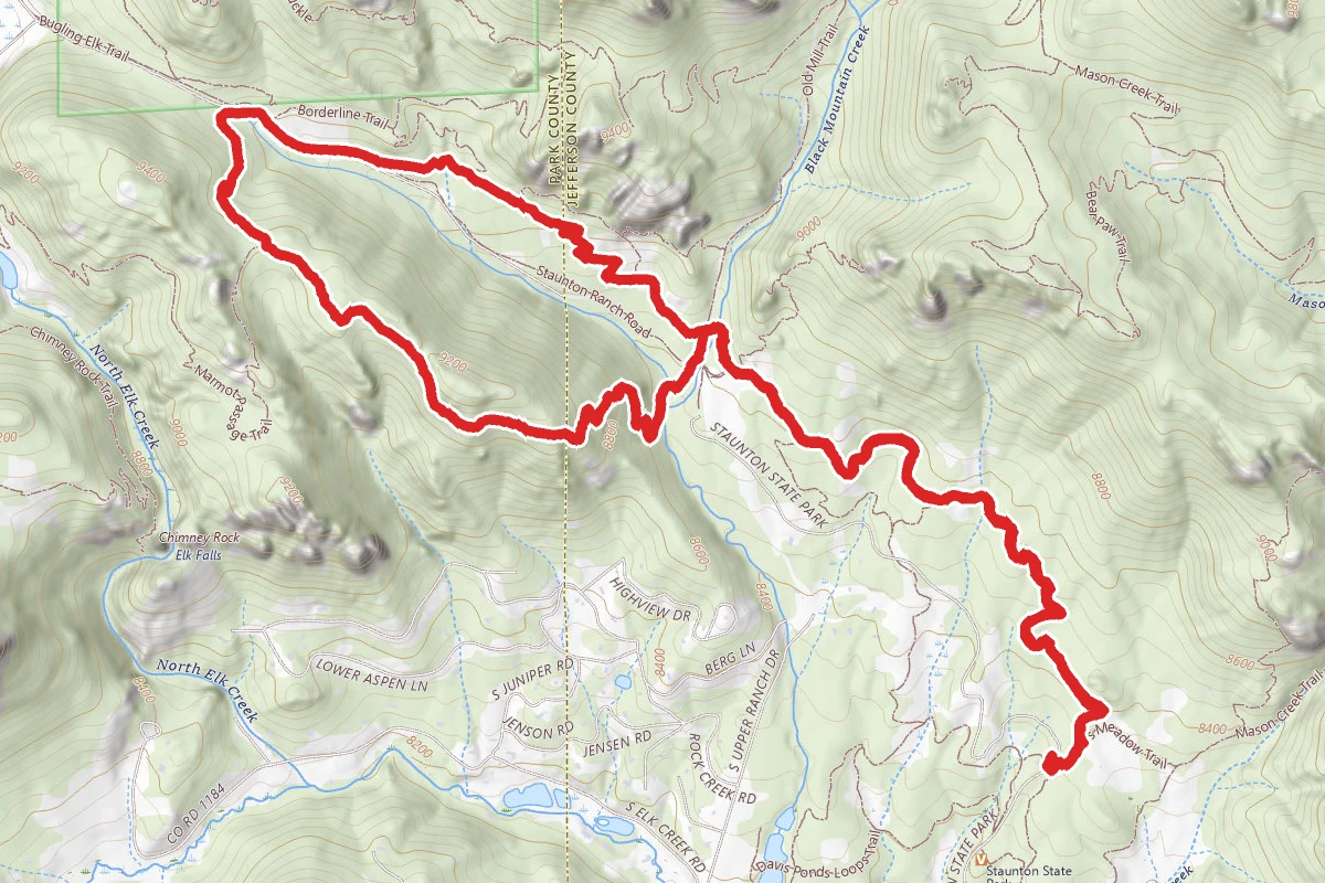 Staunton Ranch Trail to Scoutline Trail