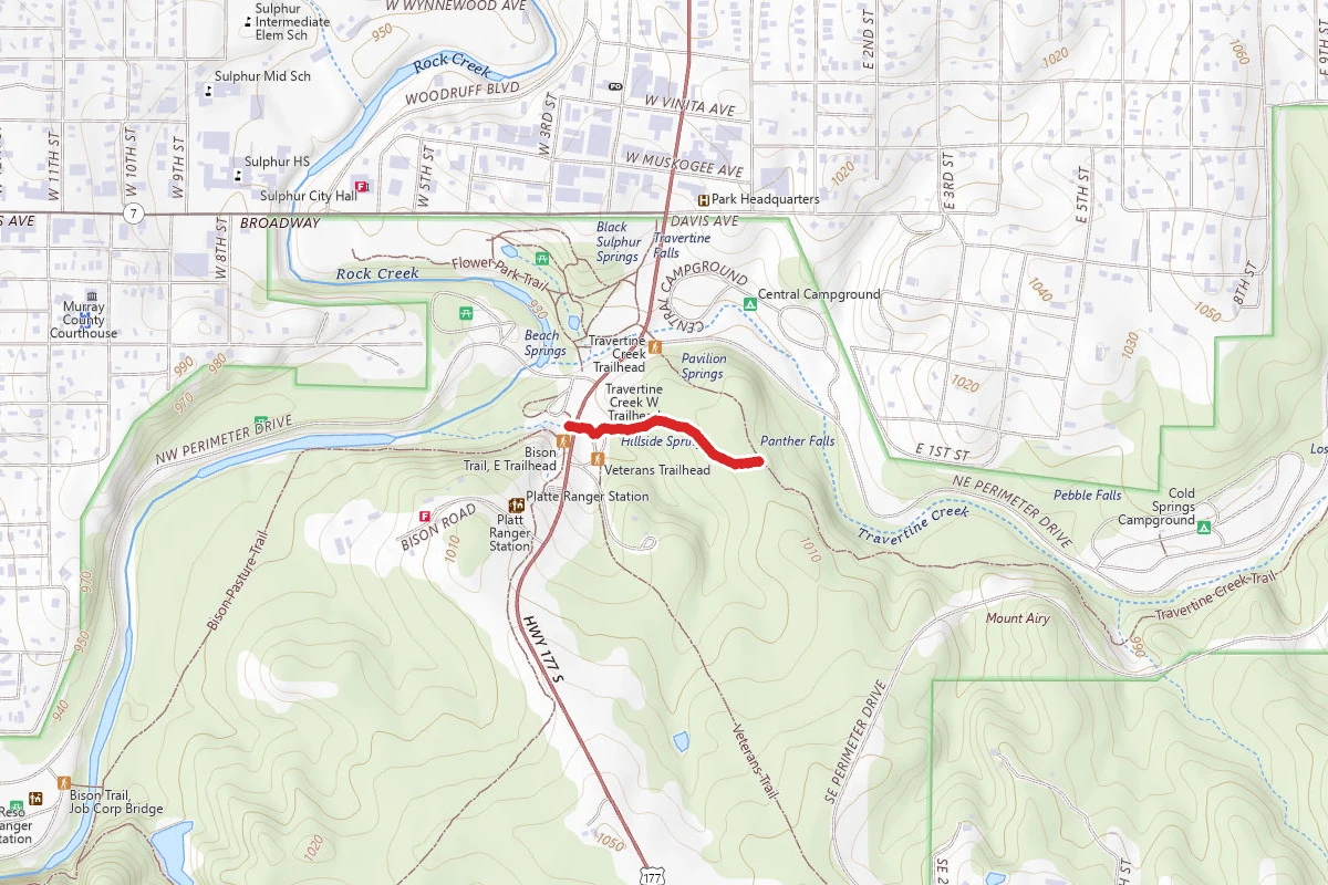 Travertine Creek Trail (Pavillion Springs)