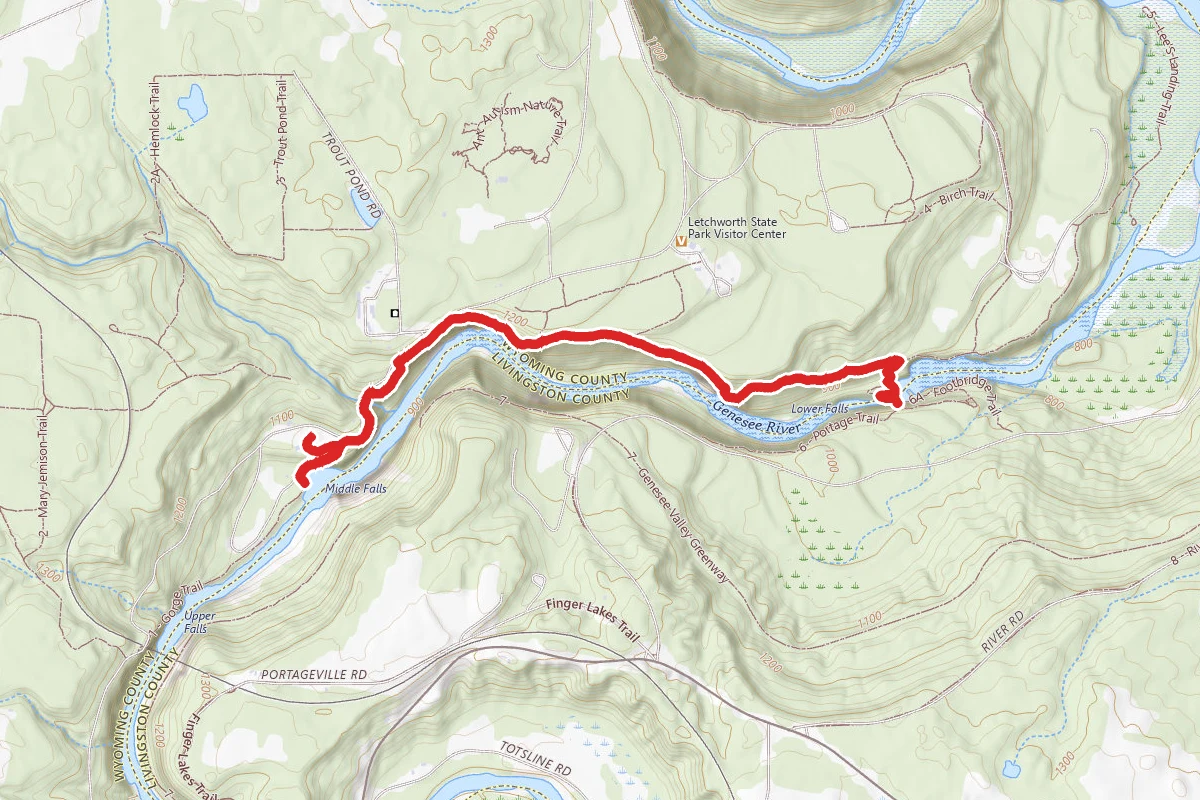 Inspiration Point and Lower Falls via Gorge Trail