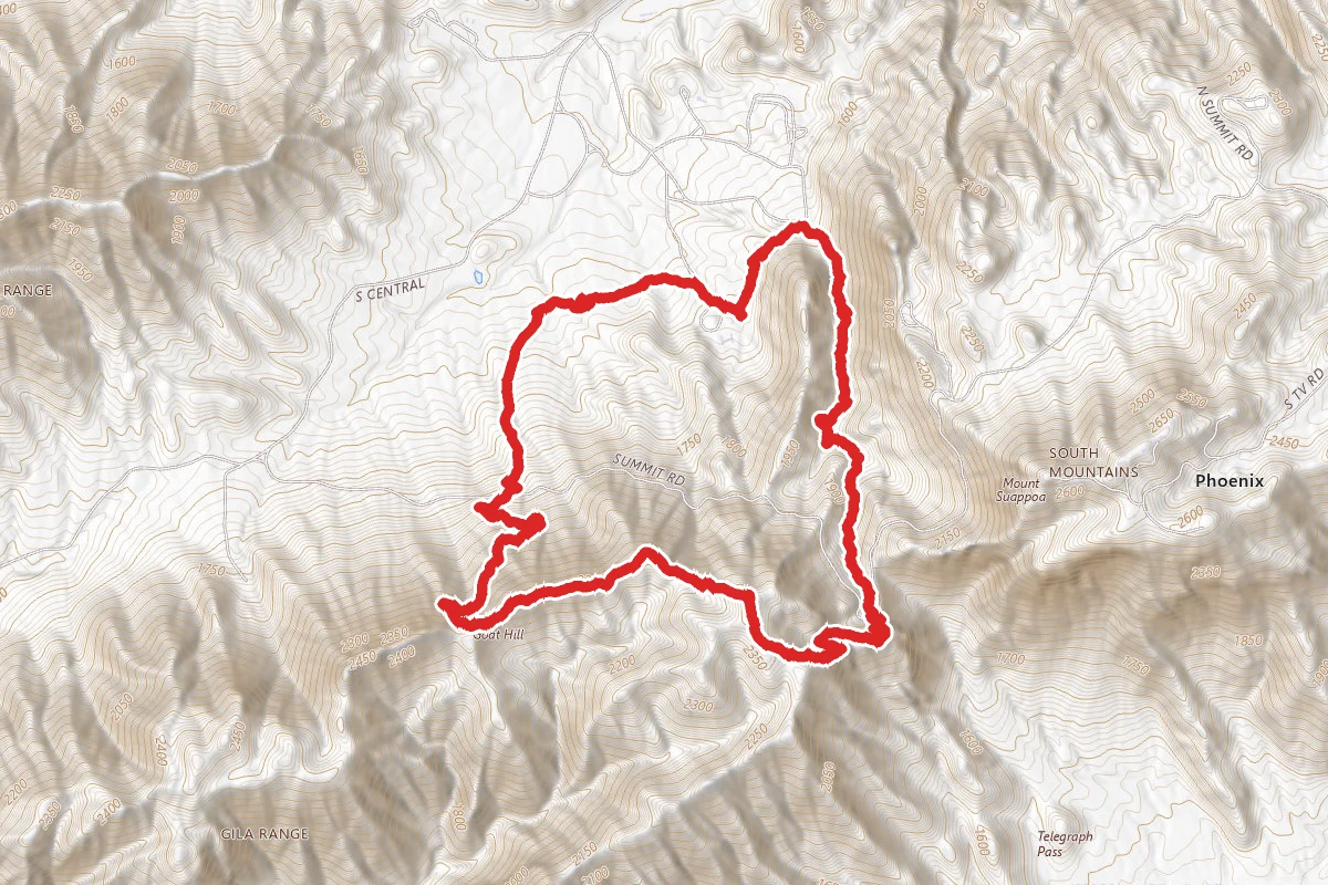 Kiwanis Trail to Las Lomitas Trail Loop