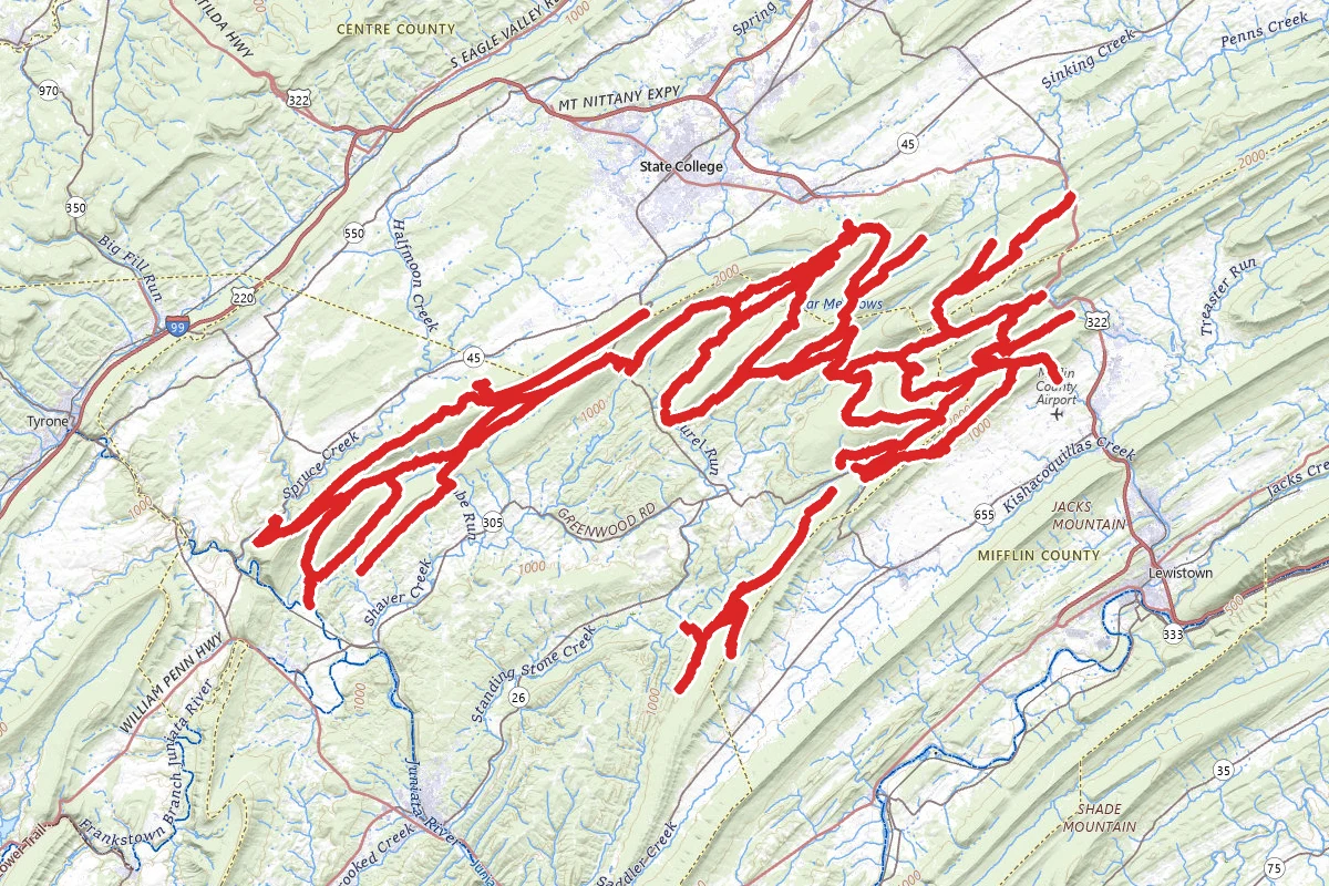 Rothrock State Forest Seven Mountains Snowmobile Trails