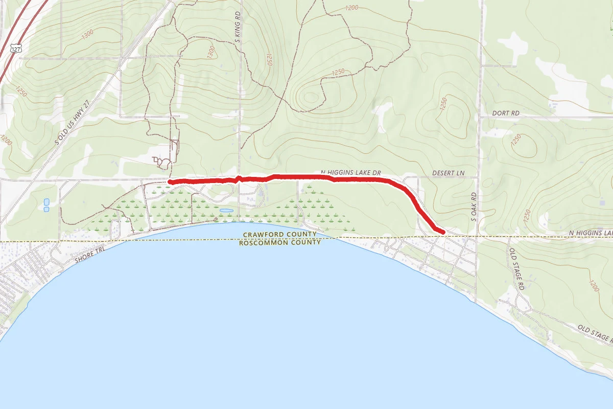 North Higgins Lake State Park - Campground to Beach Trail
