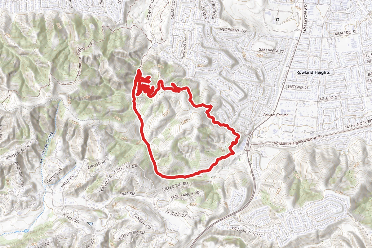Powder Canyon Motorway and Schabarum Trail