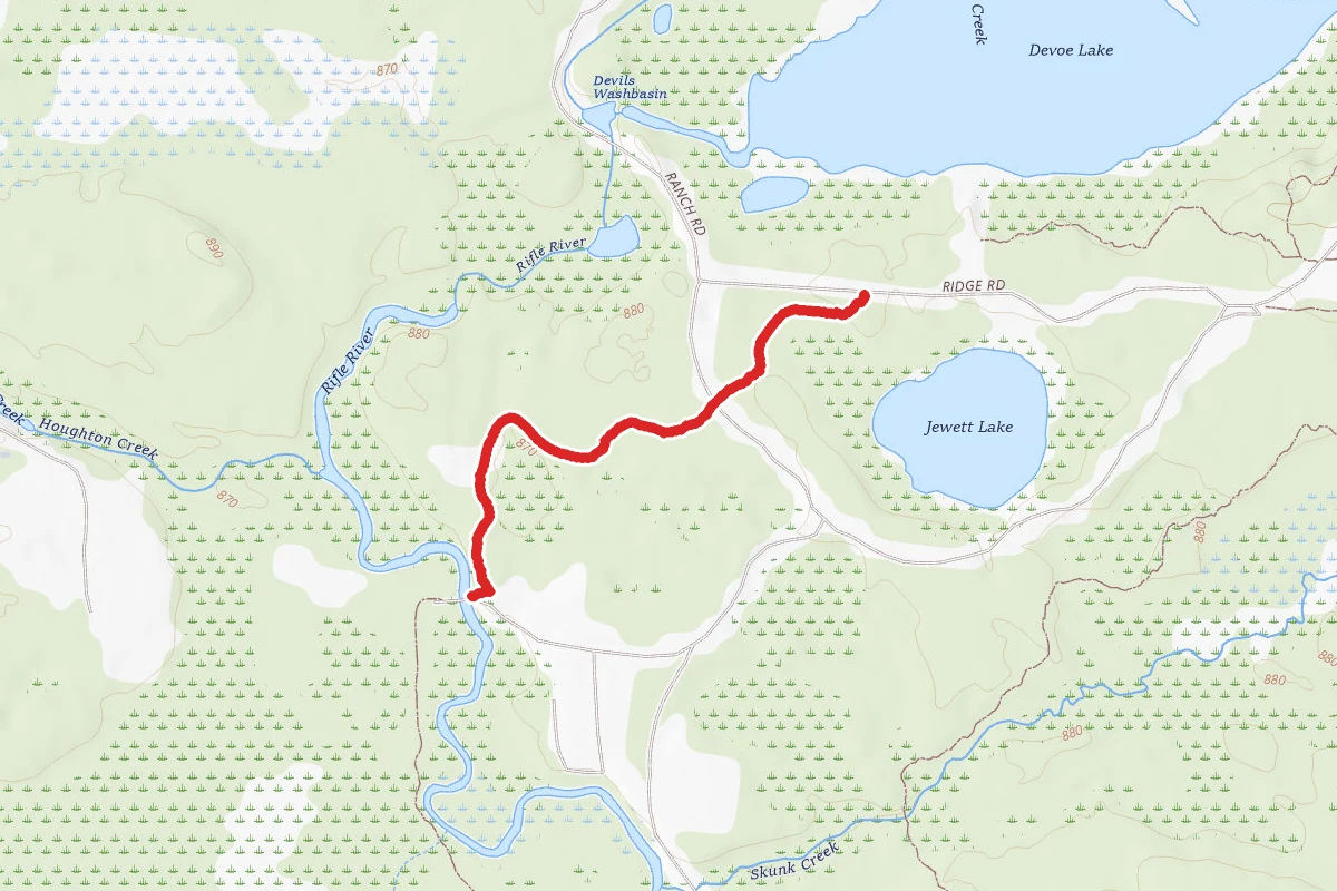 Rifle River Rec. Area - Hiking and Mountain Biking and Ski Trail