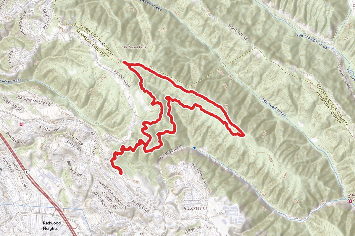 Dunn, Graham, West Ridge and Baccharis Loop