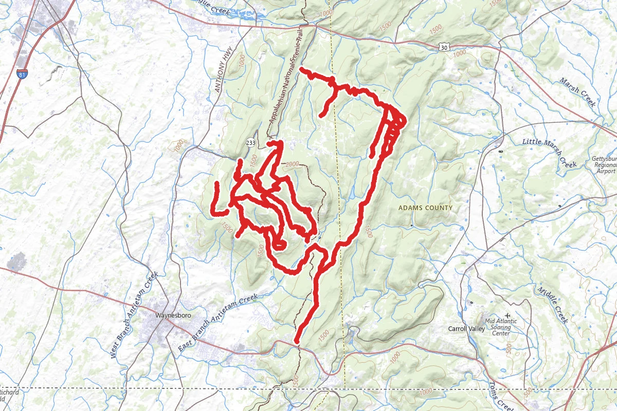 Michaux State Forest – Snowmobile Trail System (Southern)