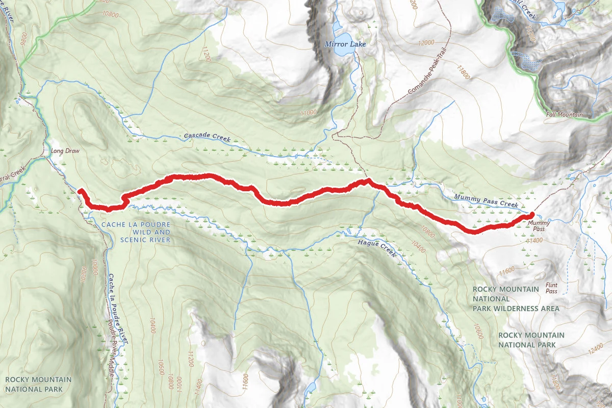 Mummy Pass, Lower