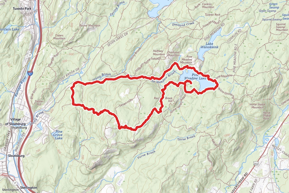Harriman State Park Lake Trail to Pine Meadow Lake
