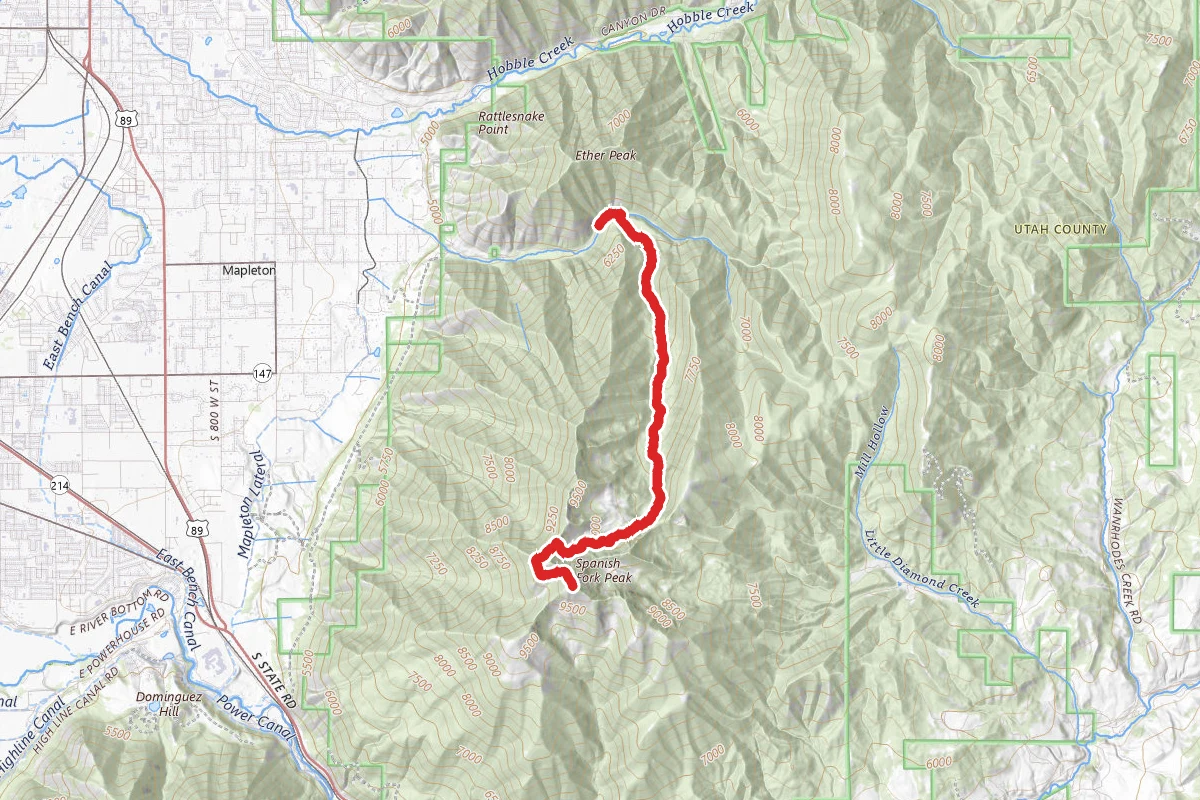 Spanish Fork Peak via Maple Canyon