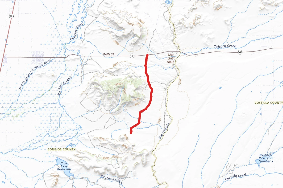Rio Grande Breaks Road
