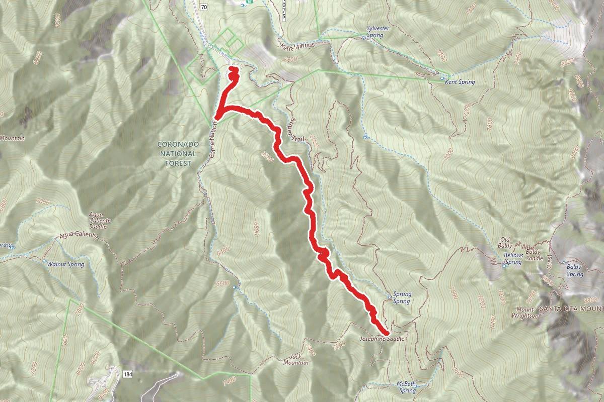 Josephine Saddle Madera Canyon Trail