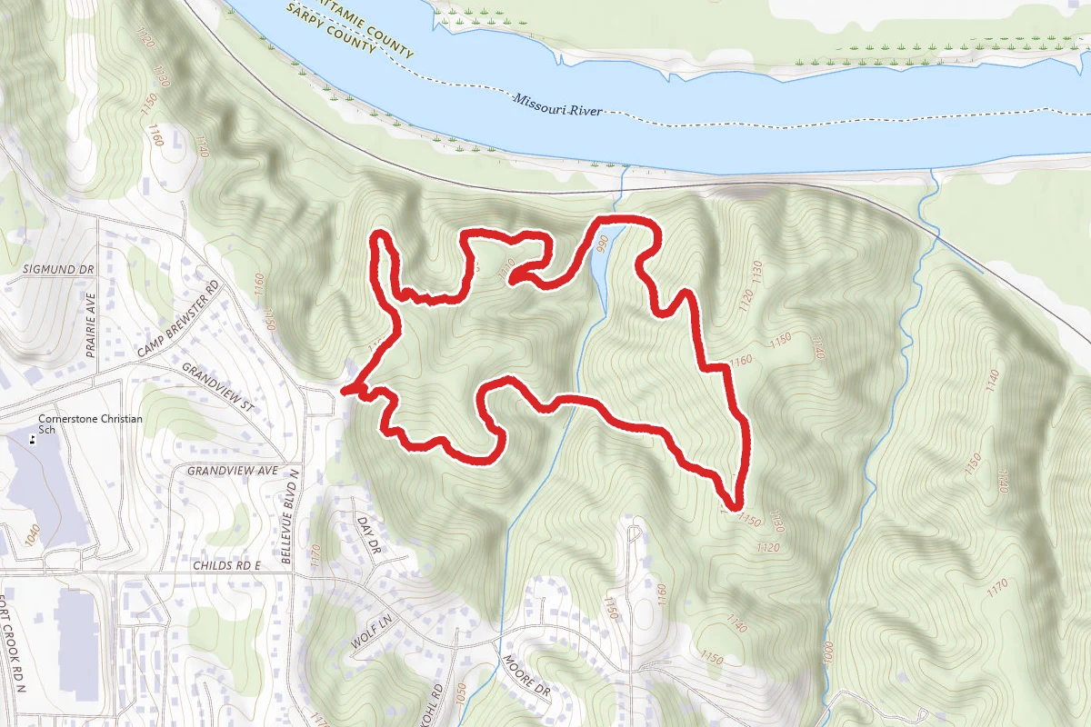 Hackberry, Hawthorn, Chickadee, Hickory and Ridge Trail Loop