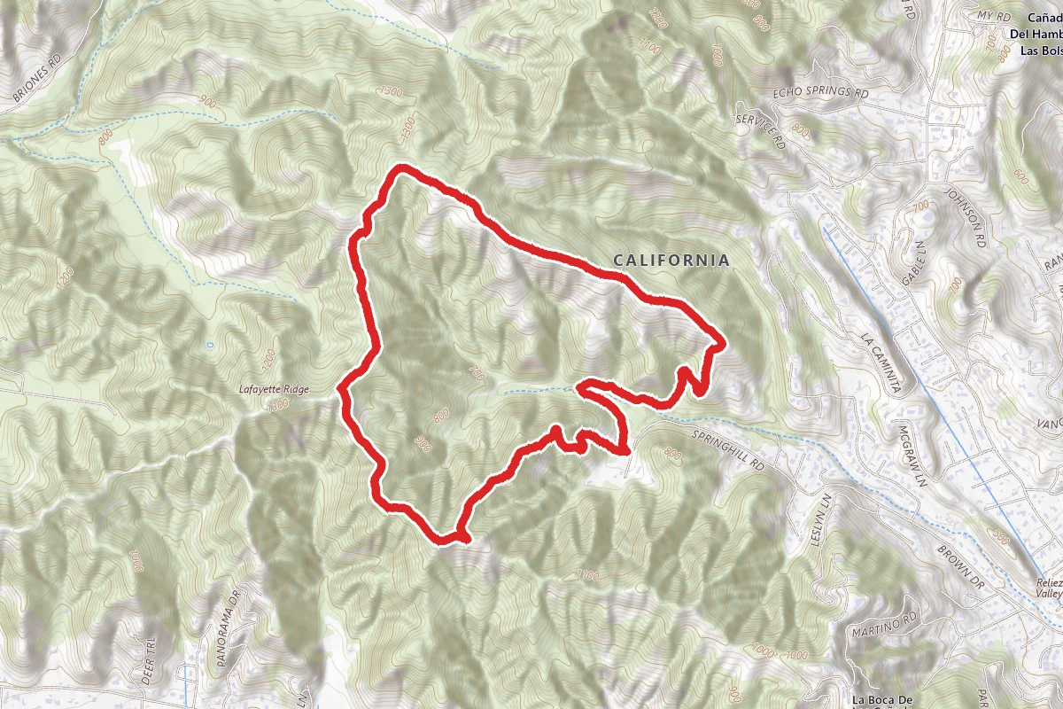 Springhill, Lafayette Ridge, Briones Crest and Sunrise Loop