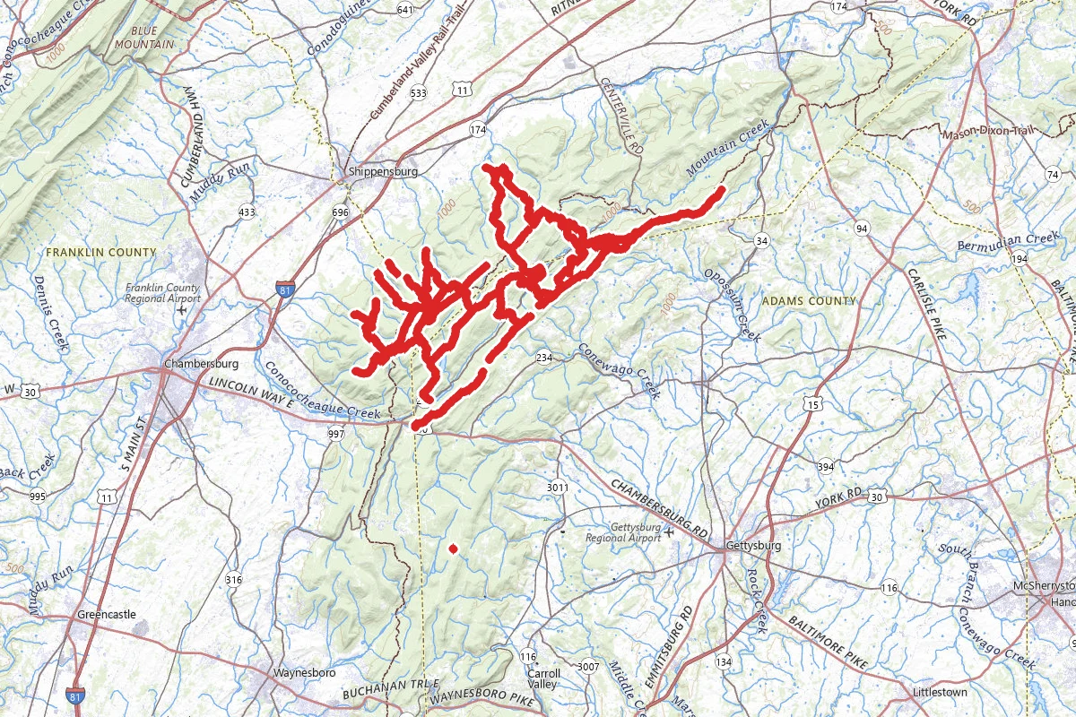 Michaux State Forest – Snowmobile Trail System (Northern)