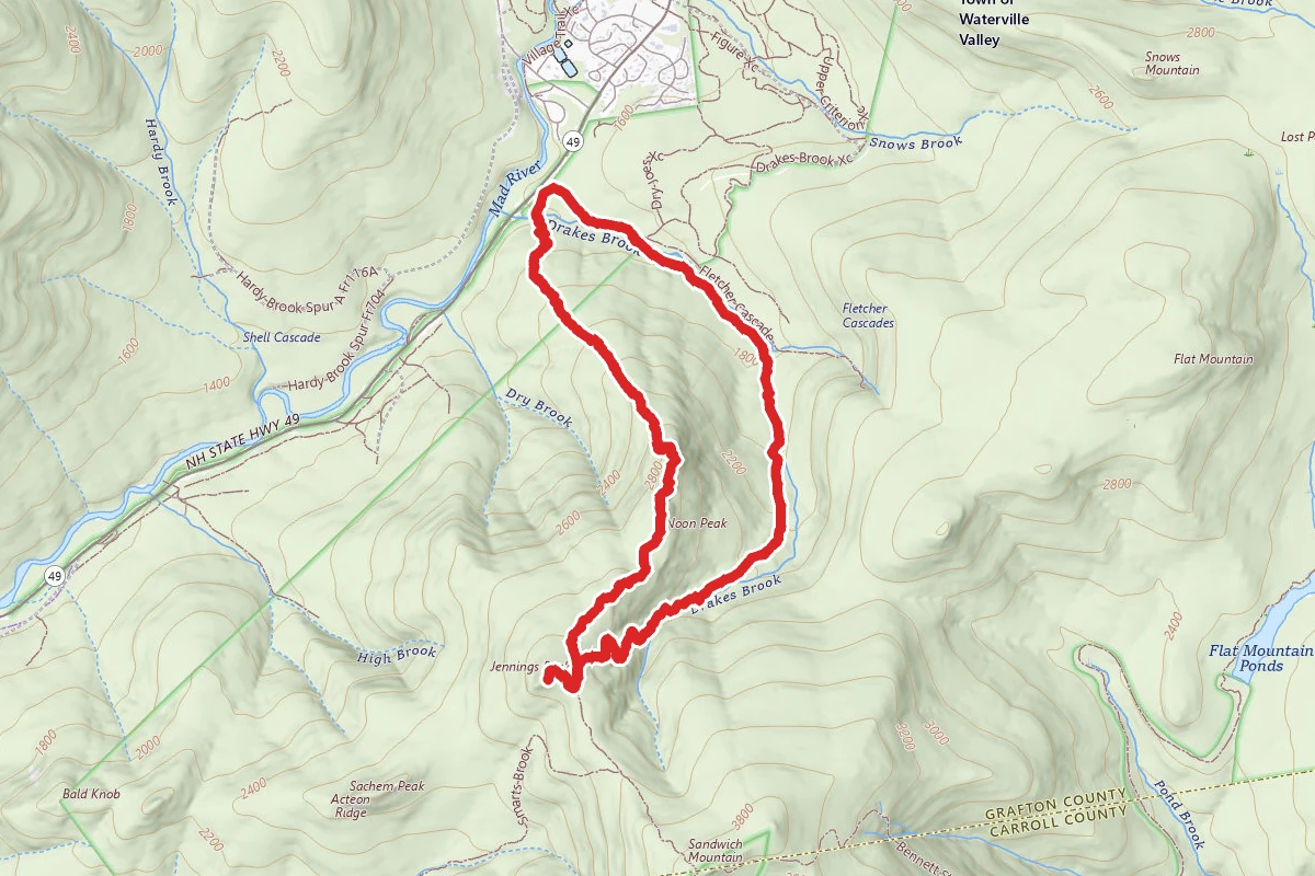 Drakes Brook Trail to Jennings Peak