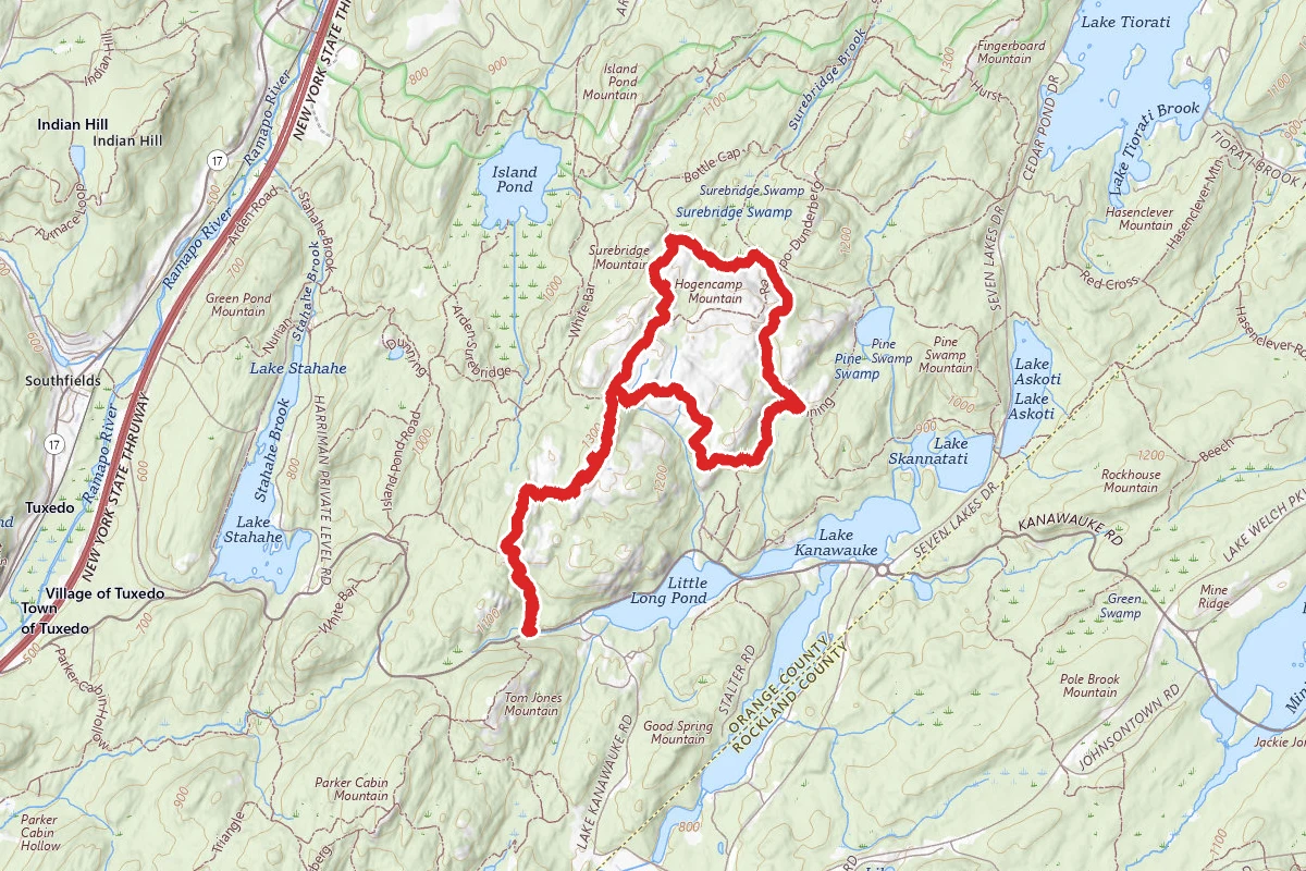 Black Rock to Hogencamp Mountain