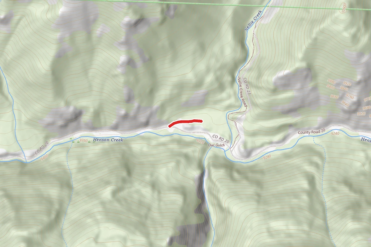 Nellie Creek Meadow Road
