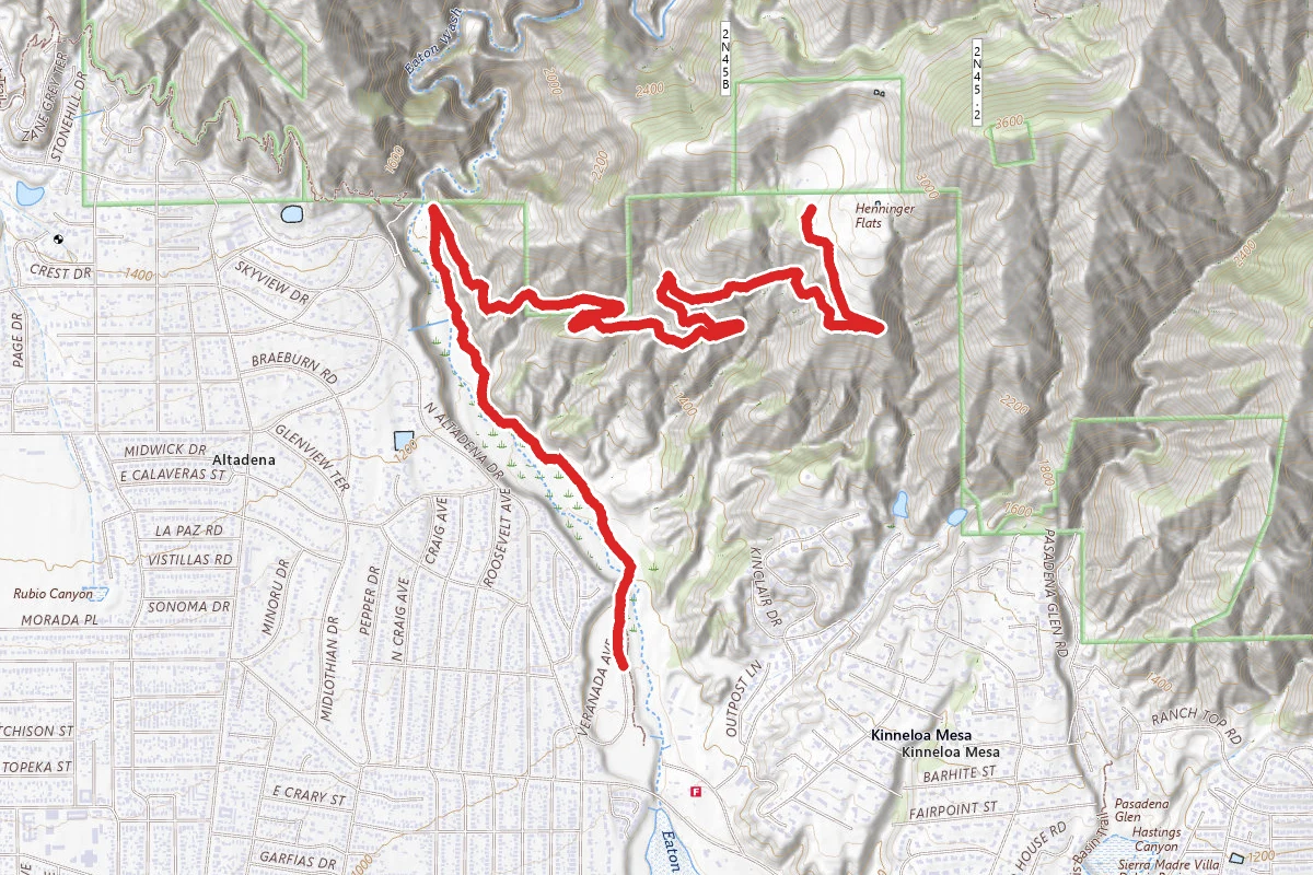 Henninger Flat via Eaton Canyon