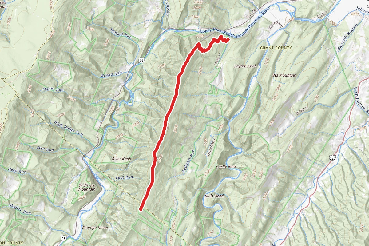 North Fork Mtn (N.f Gap-Red)