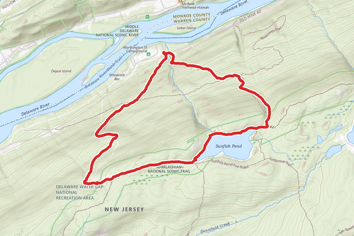 Douglas, Appalachian, and Garvey Springs Trails Loop
