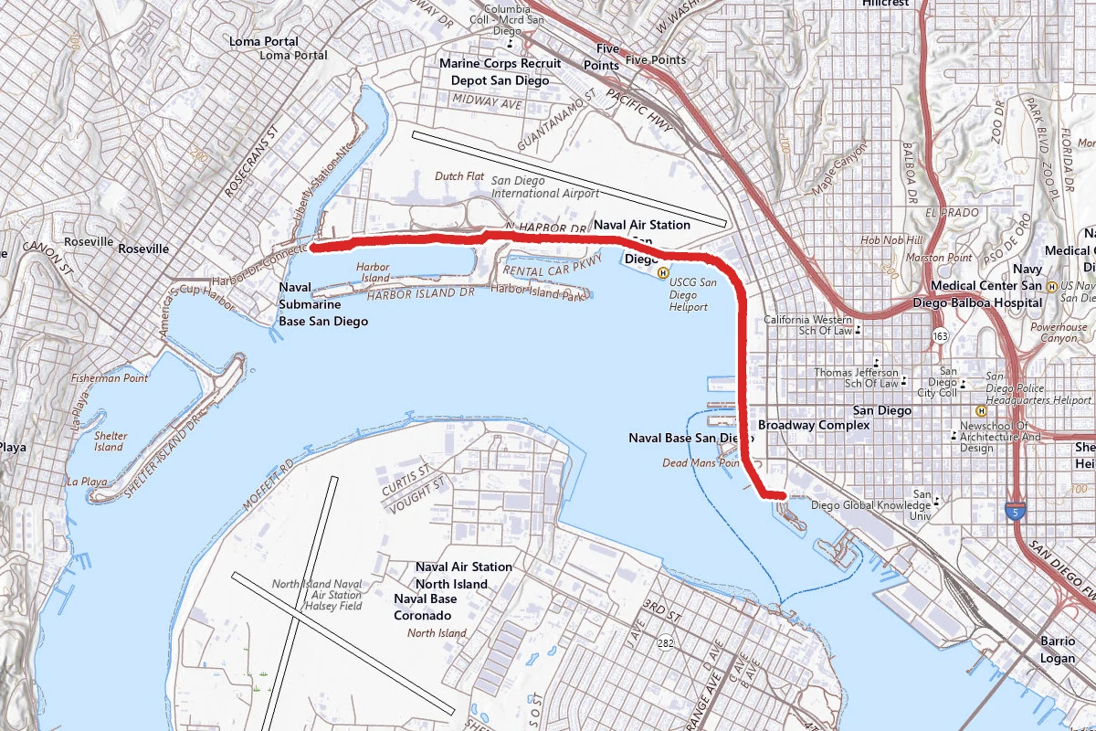 Embarcadero to Spanish Landing