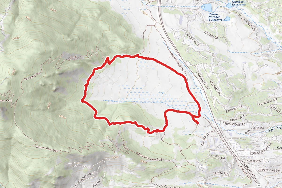 Founder's, Meadow View, Elk Ridge and Sleepy S Trail Loop