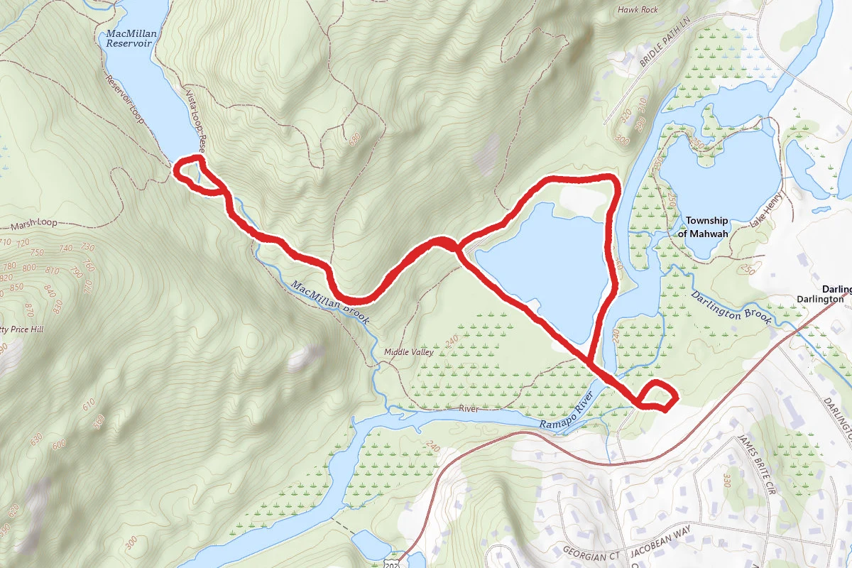 Scarlet Oak Pond to MacMilan Reservoir