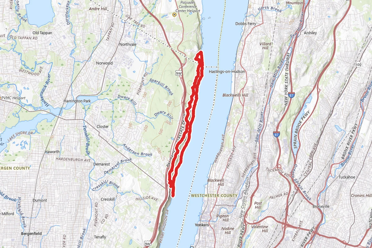 Long Loop via Peanut Leap Cascade, Giant Stairs and Closter Dock
