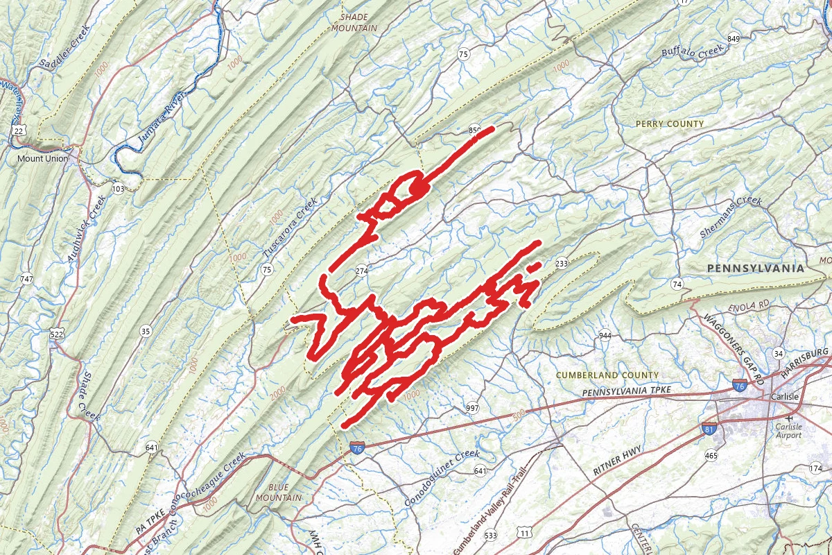 Tuscarora State Forest Southern Division Snowmobile Trails