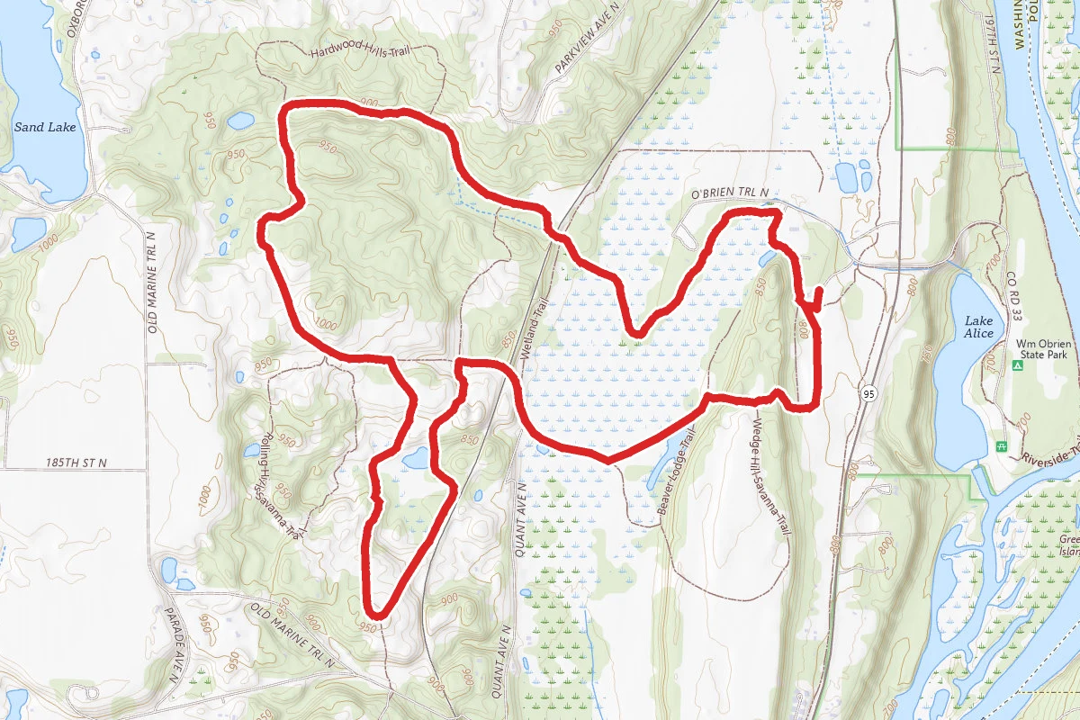 William O'Brien State Park Upper Park Trail