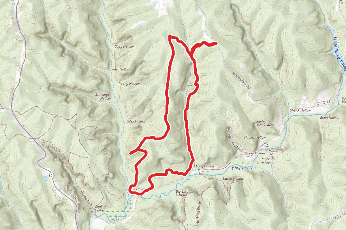 Airplane Rock and Chapel Cave Loop