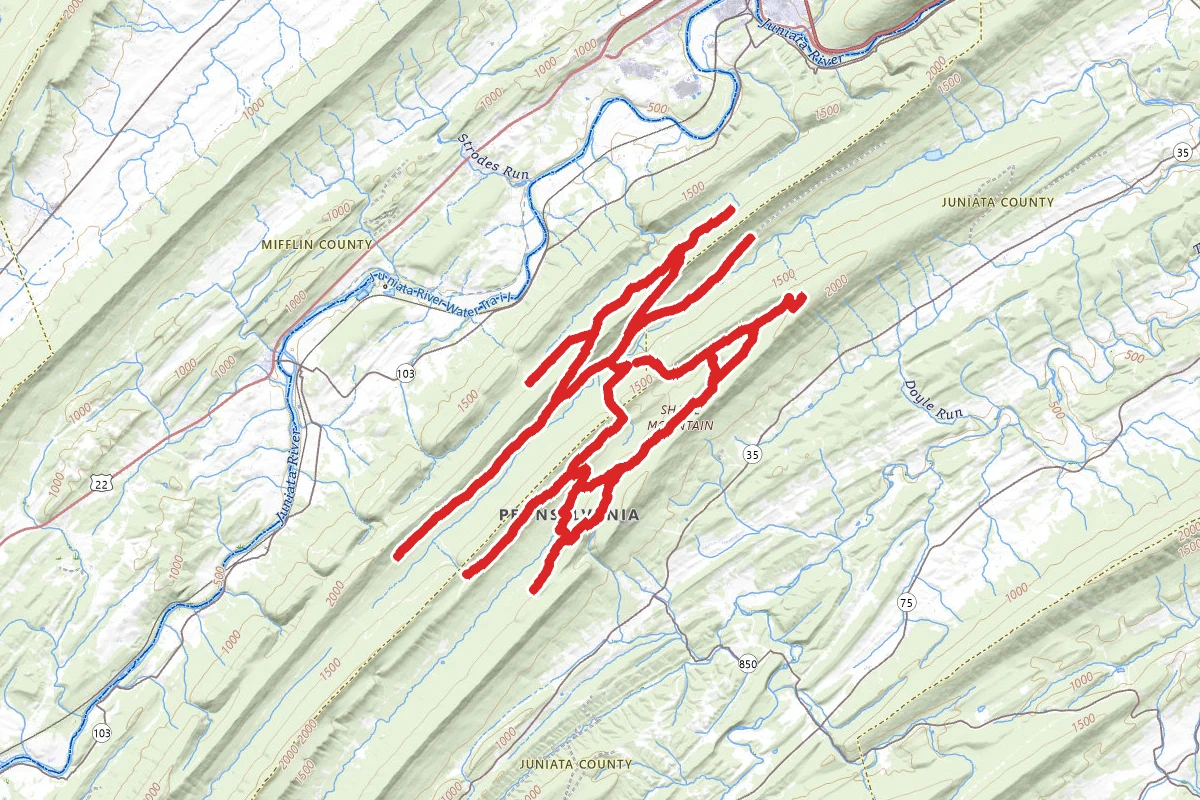 Tuscarora State Forest Northern Division Snowmobile Trails