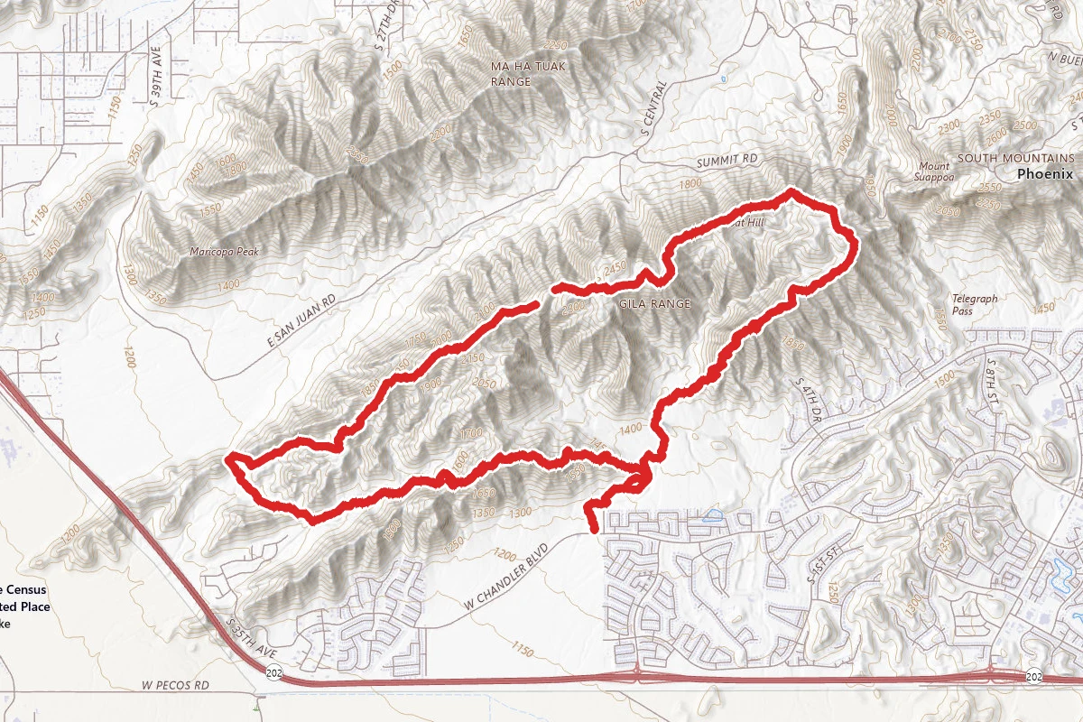Bursera, Gila, National and Pyramid Trail Loop