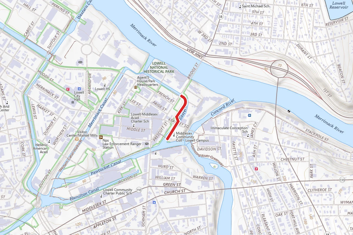 Eastern Canal Walkway (French St. to Lower Locks)