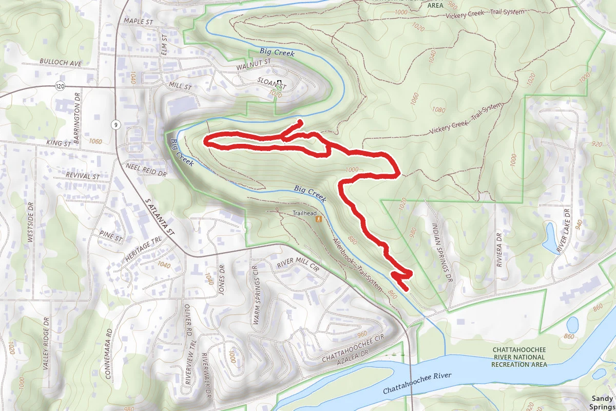 Vickery Creek Trail Short Loop