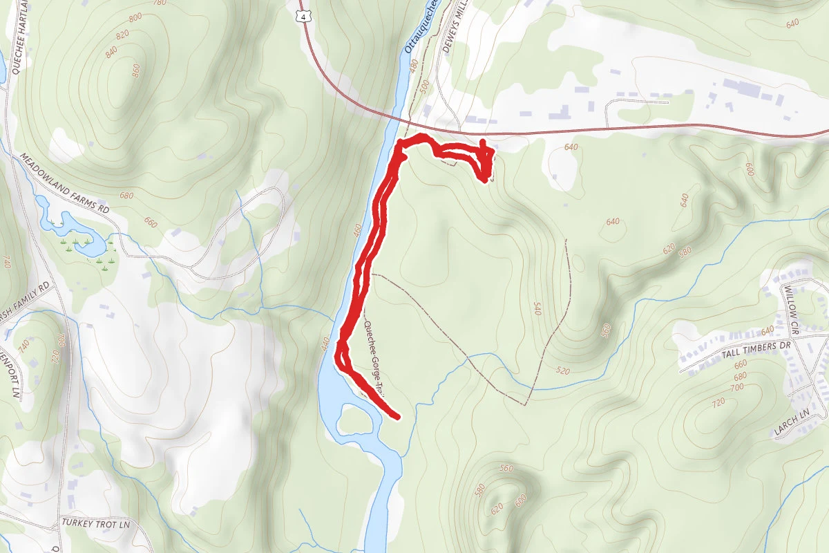 Quechee Gorge Dewey Pond Trail
