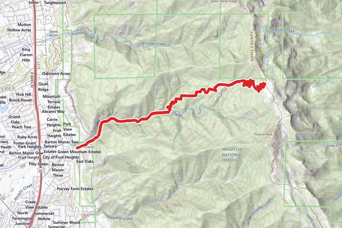 Bair Canyon Trail