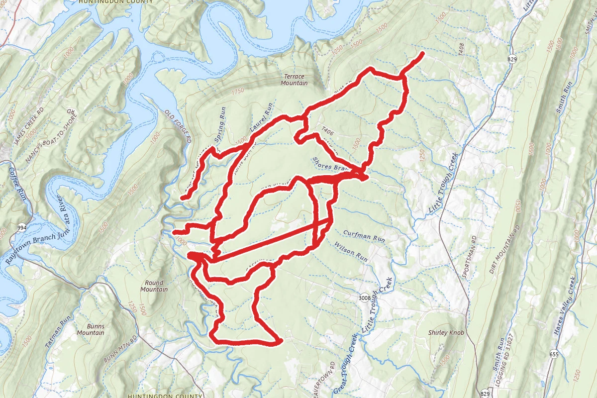 Rothrock State Forest Trough Creek Snowmobile Trails