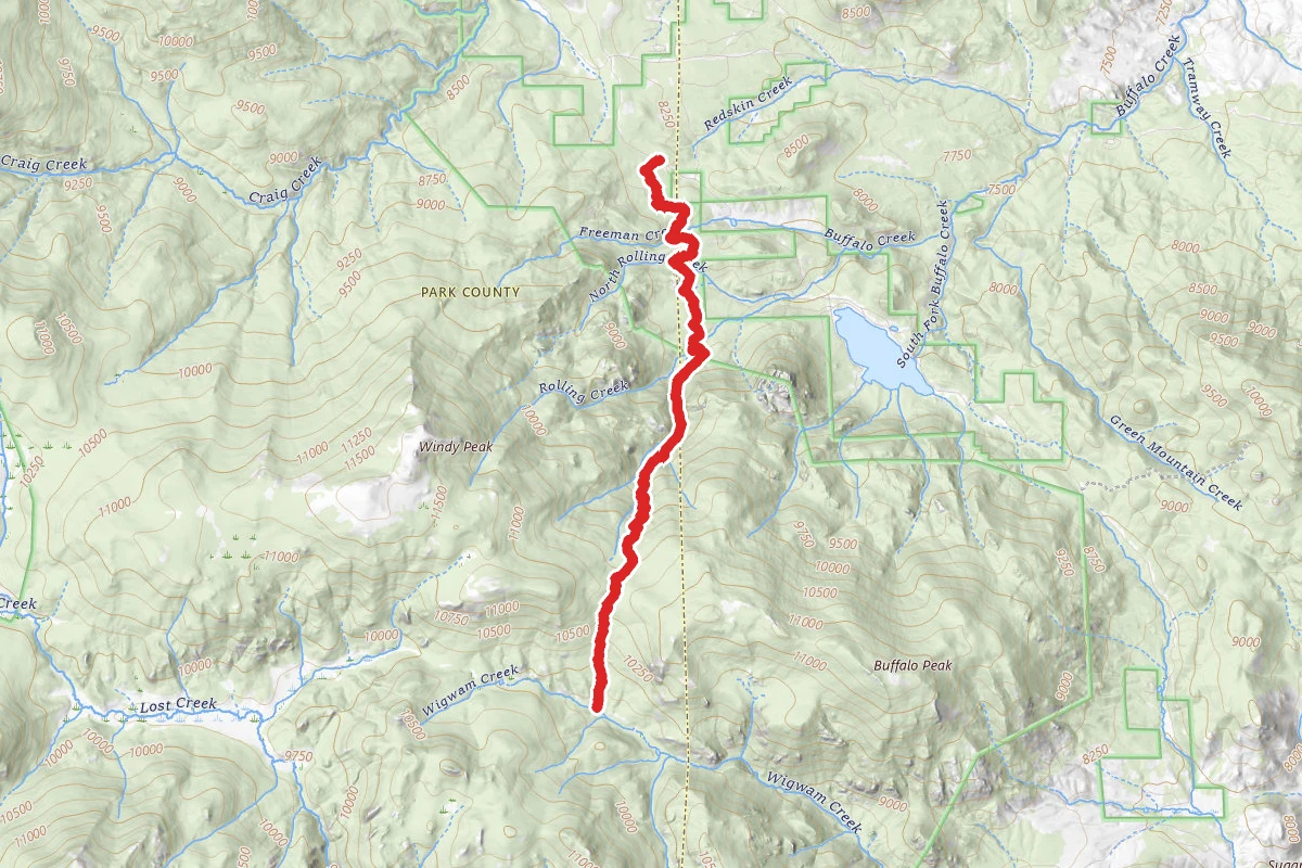 Rolling Creek Trail via Colorado Trail