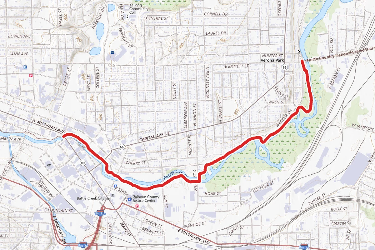 North Country Trail_Iron Belle Trail_Battle Creek Linear Park