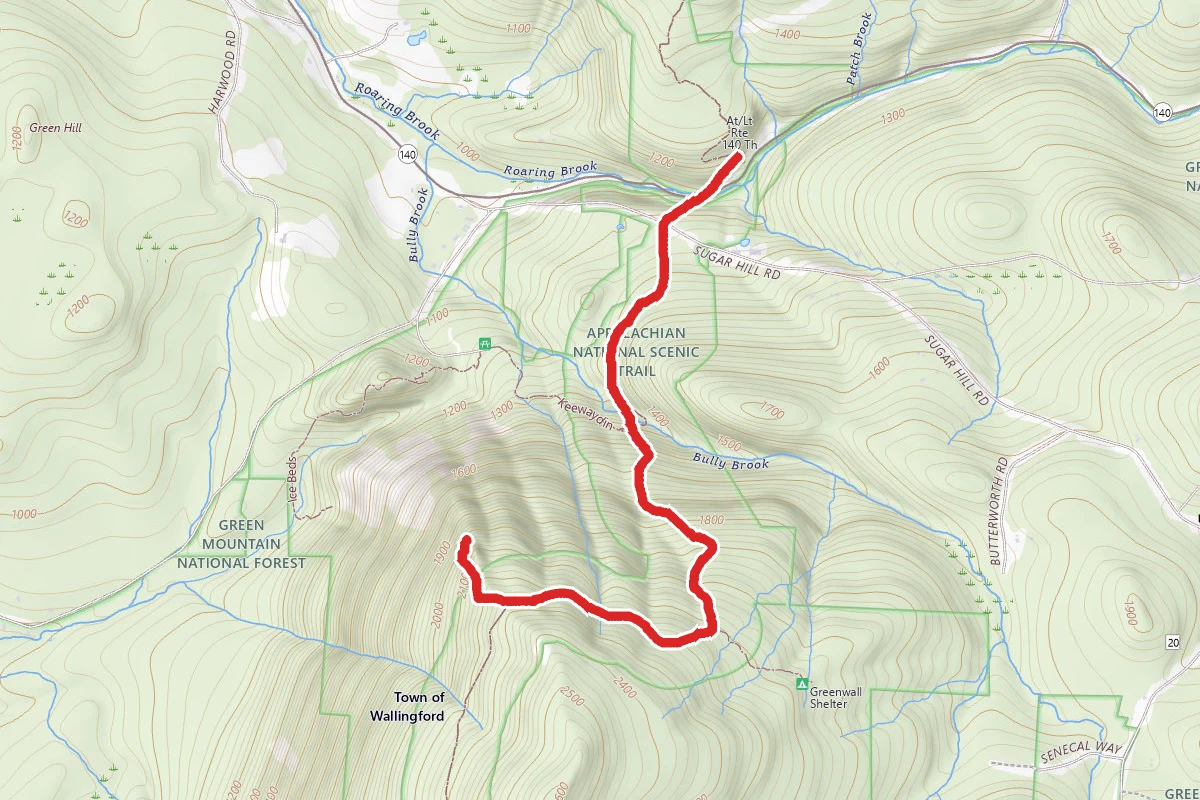 White Rocks Recreation Area Trail via Long Trail (Appalachian Trail)