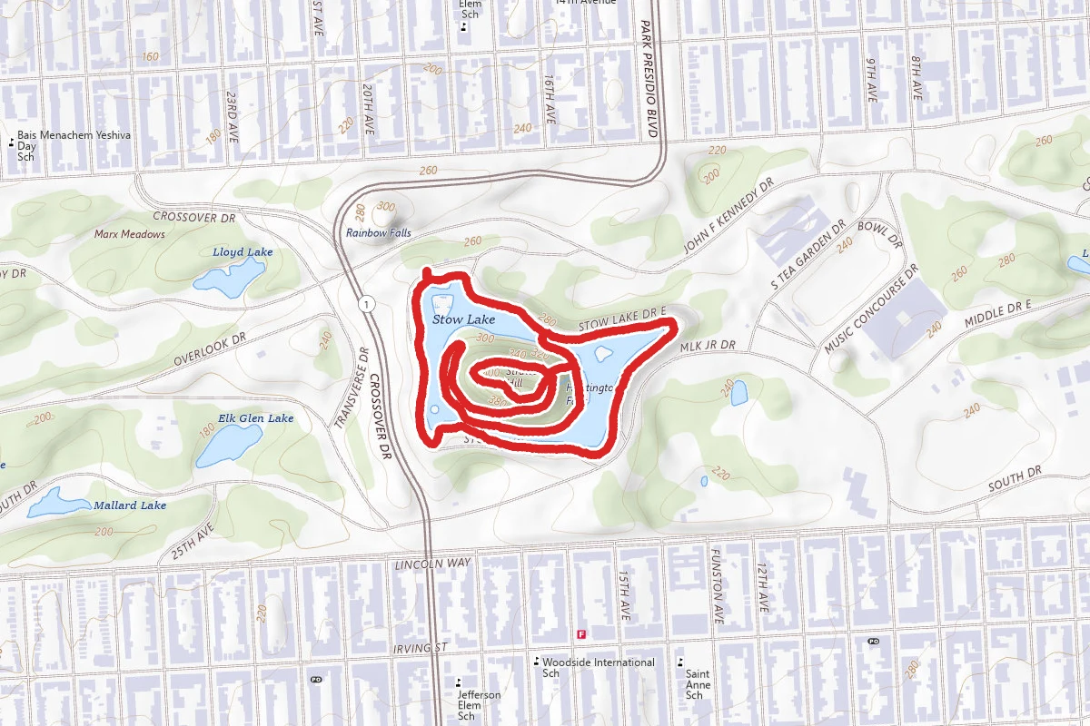 Stow Lake and Strawberry Hill Loop
