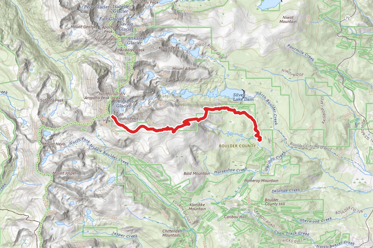 South Arapaho Peak via Arapaho Glacier Trail