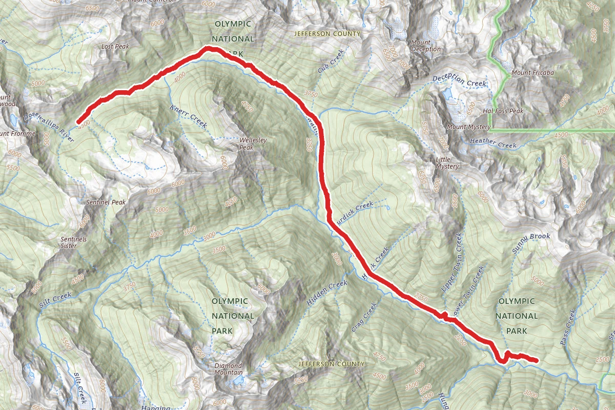 MAIN FORK DOSEWALLIPS RIVER TRAIL